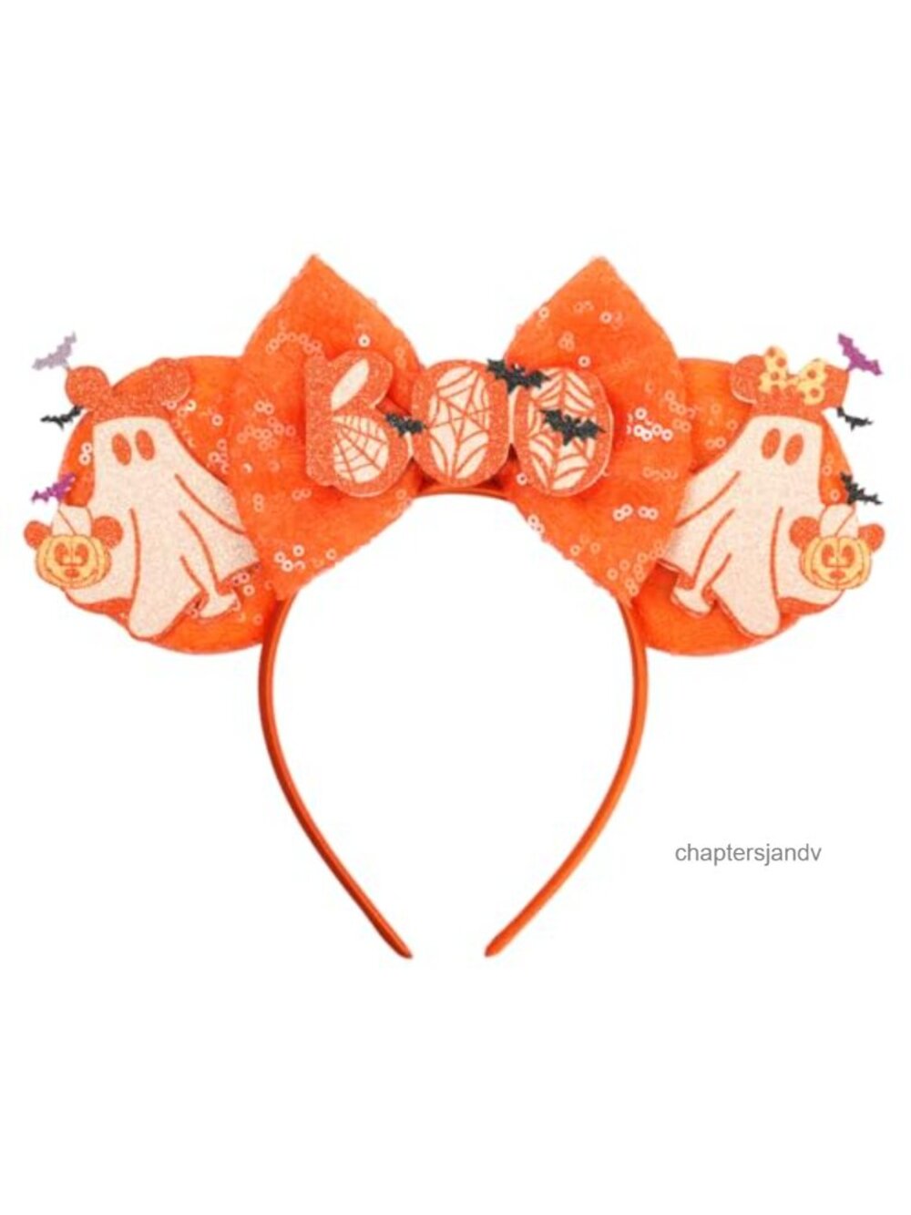 Sequin Mouse Ear Headband Ghost Pumpkin Halloween Accessory